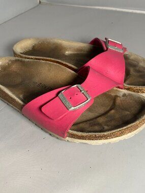BIRKENSTOCKS Hot Pink Patent Madrid Sandals